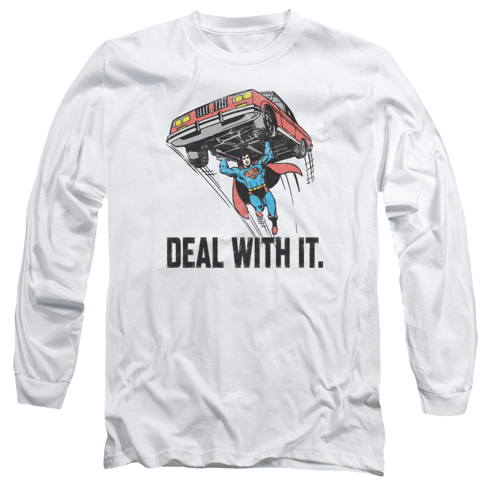 DC Comics Deal With It - Men's Long Sleeve T-Shirt Men's Long Sleeve T-Shirt Superman