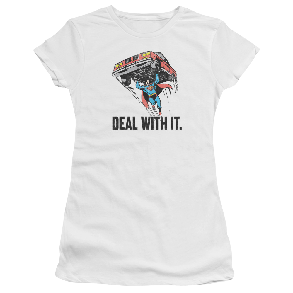 DC Comics Deal With It - Juniors T-Shirt Juniors T-Shirt Superman