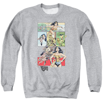 Wonder Woman Ww75 Comic Page - Men's Crewneck Sweatshirt Men's Crewneck Sweatshirt Wonder Woman