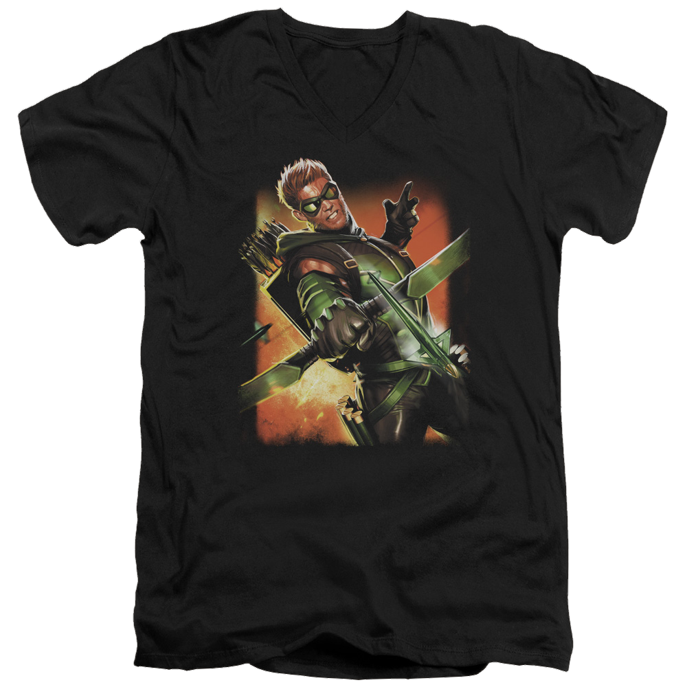 Green Arrow Green Arrow #1 - Men's V-Neck T-Shirt Men's V-Neck T-Shirt Green Arrow
