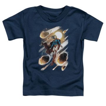 Navy toddler t-shirt with Superman Supergirl #1 graphic