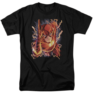 Black men's regular fit t-shirt with Flash #1 graphic