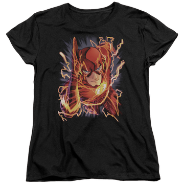 Black women's t-shirt with Flash #1 graphic