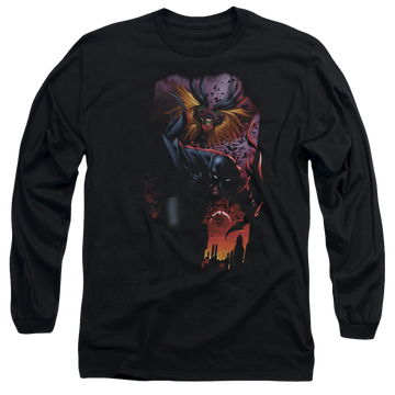 Black men's long sleeve t-shirt with Batman & Robin #1 graphic