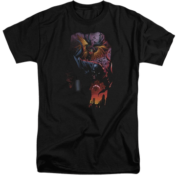 Black men's tall fit t-shirt with Batman & Robin #1 graphic