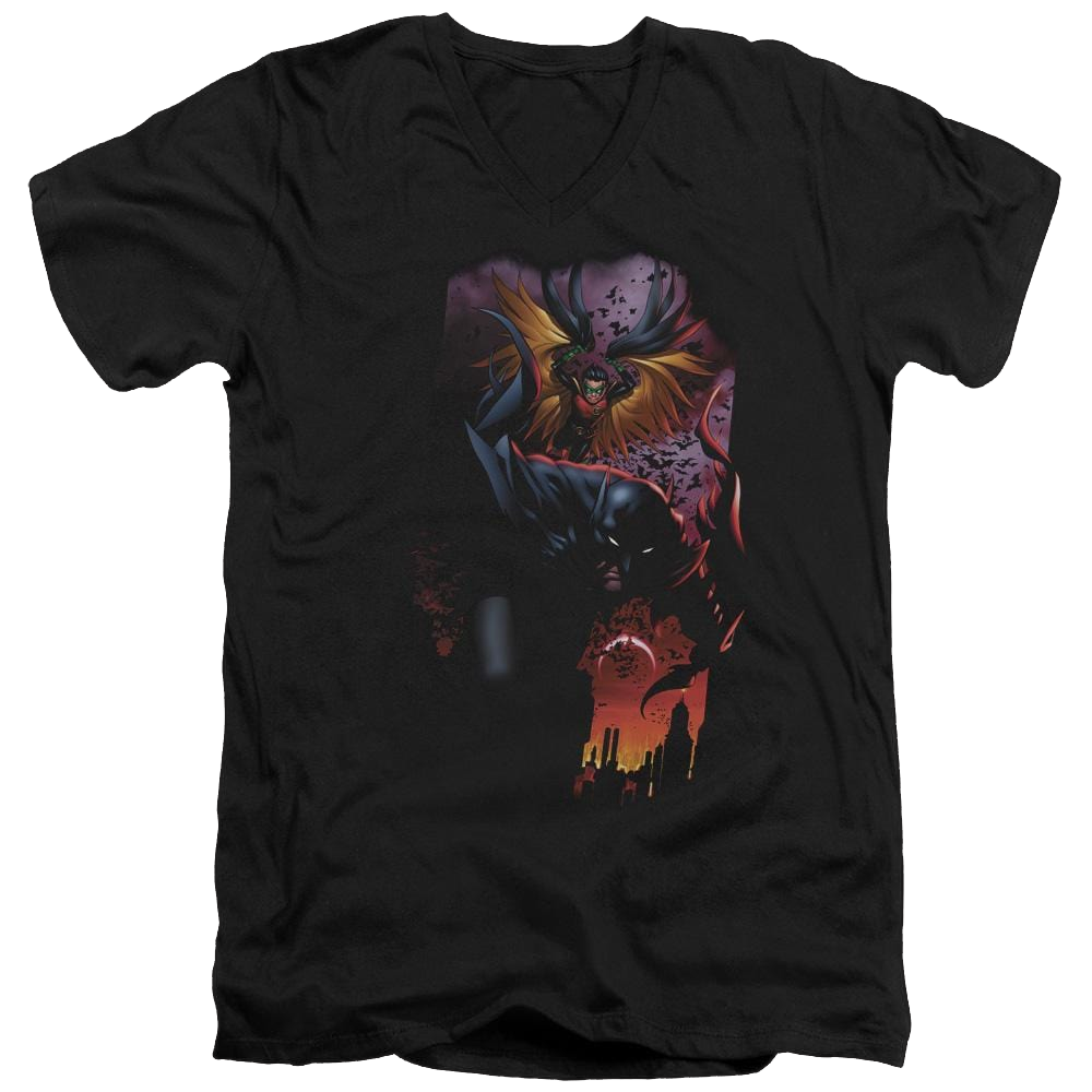 Batman Batman & Robin #1 - Men's V-Neck T-Shirt Men's V-Neck T-Shirt Batman