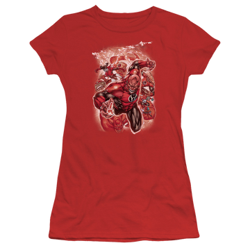 Red juniors t-shirt with Green Lantern Red Lanterns #1 graphic