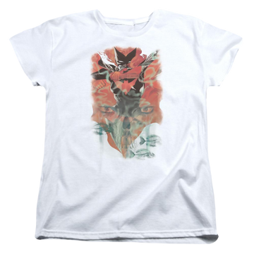 White women's t-shirt with DC Comics Batman Batwoman #1 graphic
