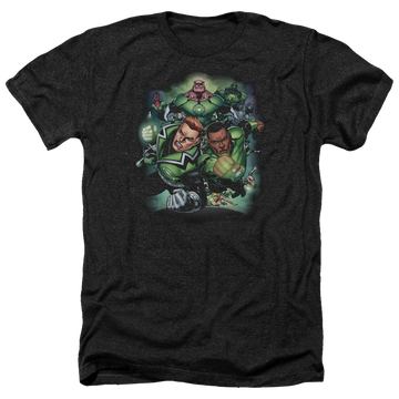 Charcoal men's heather t-shirt with Green Lantern Corps #1 graphic