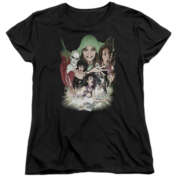 Black women's t-shirt with DC Comics Justice League Dark graphic