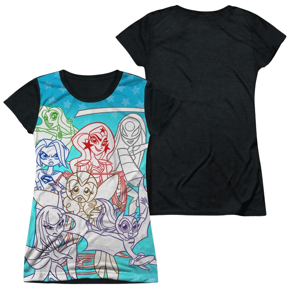 Dc Super Hero Girls Justice Gang - Juniors Black Back T-Shirt Juniors Black Back T-Shirt DC Comics