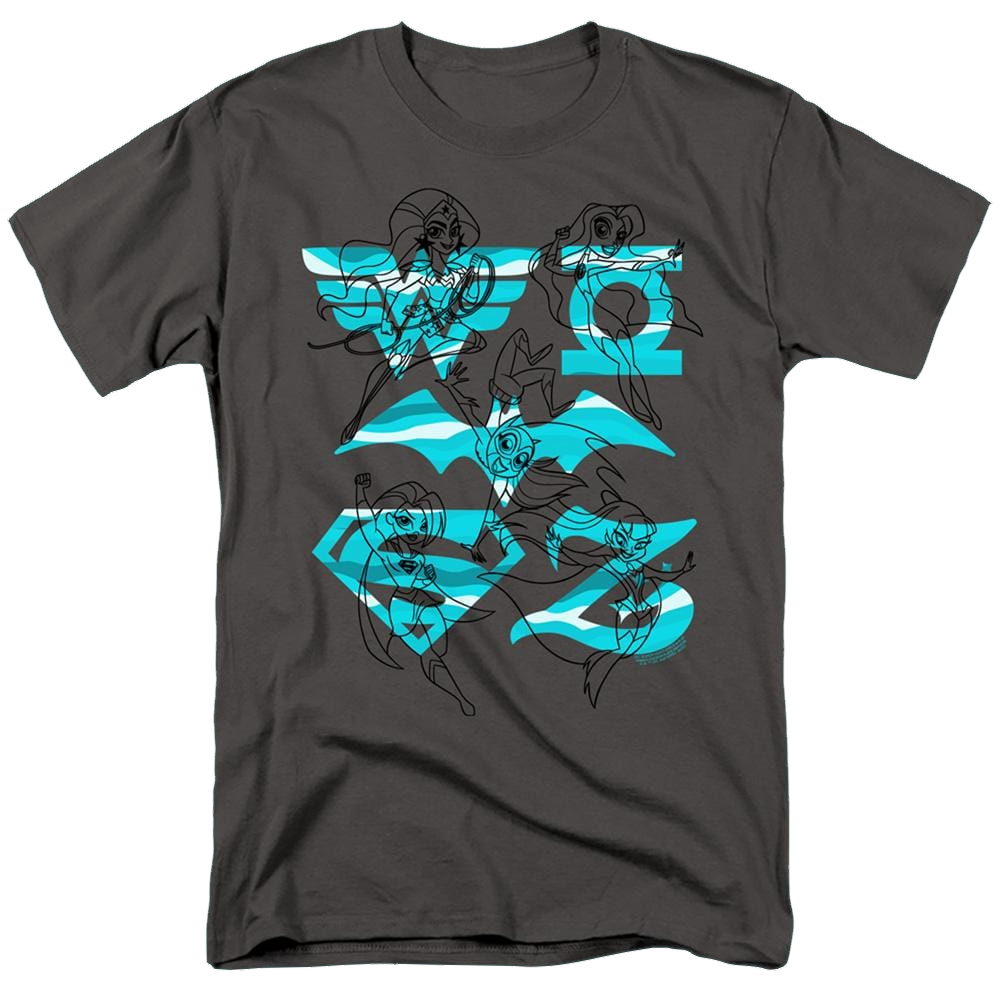 Dc Super Hero Girls Line Art Group - Men's Regular Fit T-Shirt Men's Regular Fit T-Shirt DC Comics