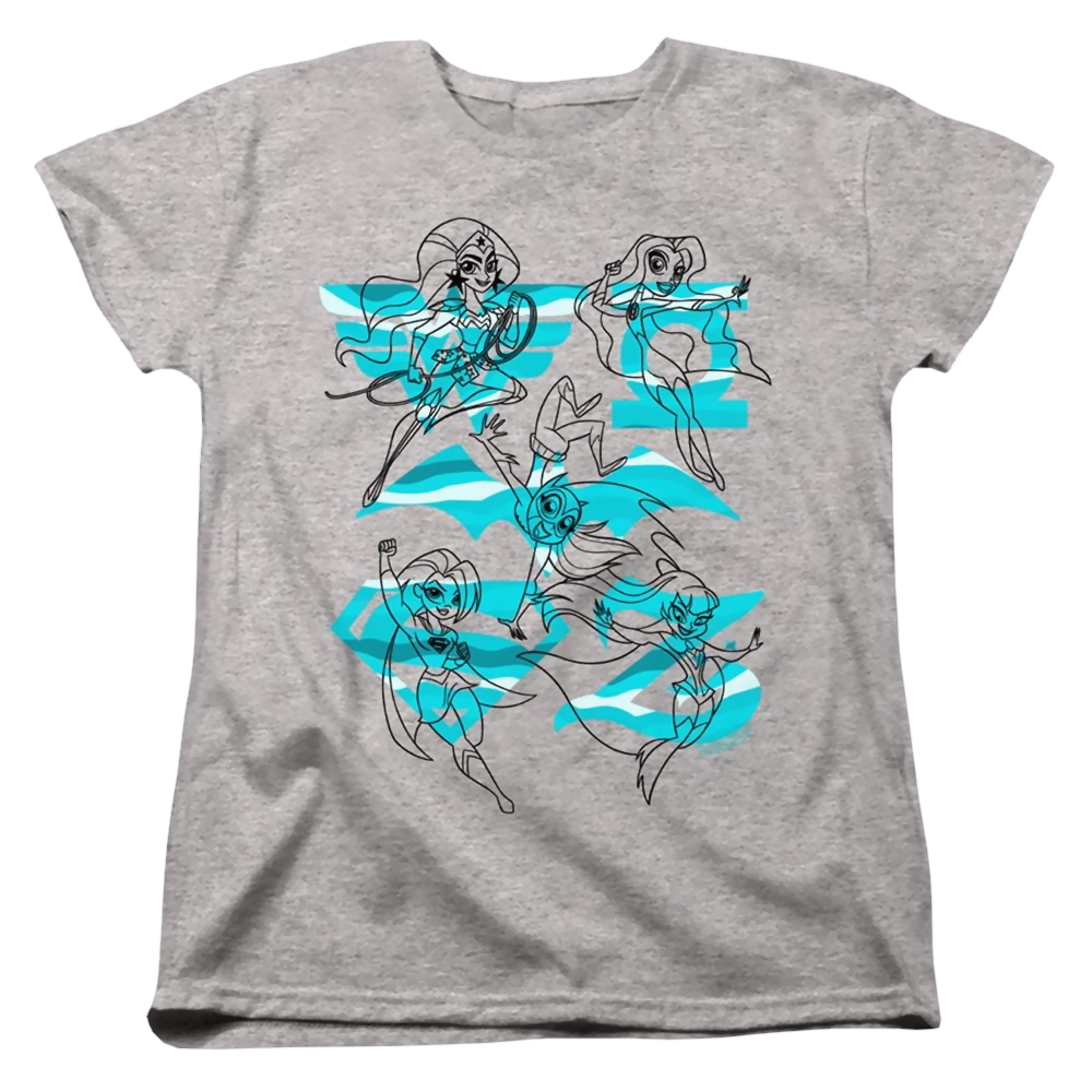Dc Super Hero Girls Line Art Group - Women's T-Shirt Women's T-Shirt DC Comics