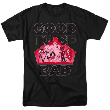 Black men's regular fit t-shirt with DC Comics Dc Super Hero Girls Good To Be Bad graphic