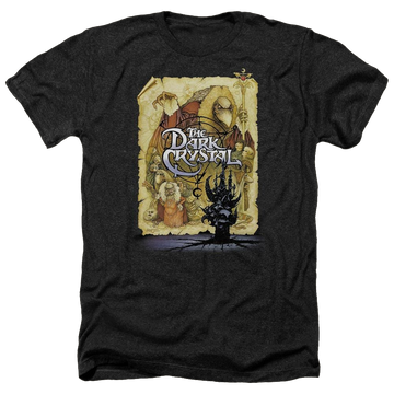 Charcoal men's heather t-shirt with Dark Crystal Poster graphic