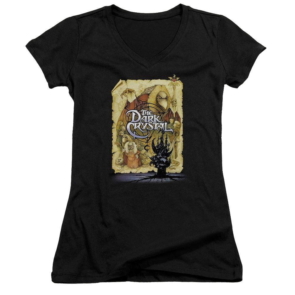 Dark Crystal Poster - Juniors V-Neck T-Shirt Juniors V-Neck T-Shirt Dark Crystal