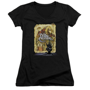Dark Crystal Poster - Juniors V-Neck T-Shirt Juniors V-Neck T-Shirt Dark Crystal