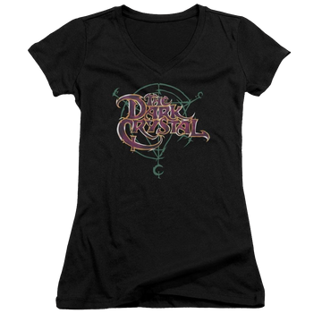 Dark Crystal Symbol Logo - Juniors V-Neck T-Shirt Juniors V-Neck T-Shirt Dark Crystal