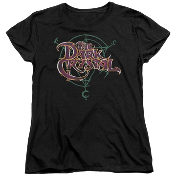Black women's t-shirt with Dark Crystal Symbol Logo graphic