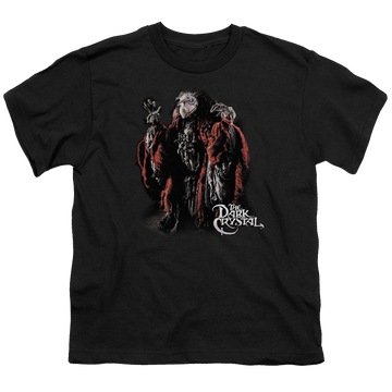 Black youth t-shirt for ages 8 to 12 with Dark Crystal Skeksis graphic