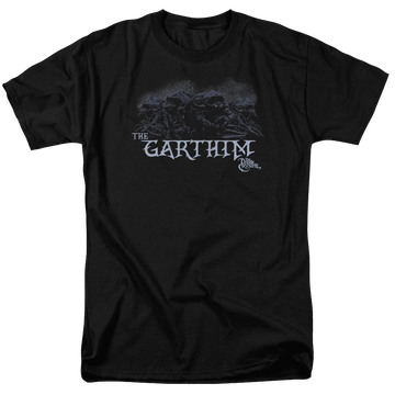 Black men's regular fit t-shirt with Dark Crystal The Garthim graphic