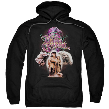 Black pullover hoodie with Dark Crystal The Good Guys graphic