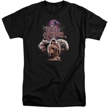 Black men's tall fit t-shirt with Dark Crystal The Good Guys graphic