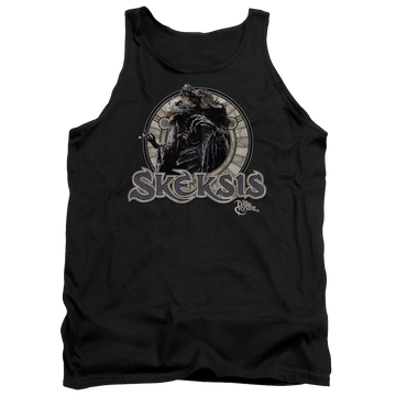 Black men's tank with Dark Crystal Skeksis graphic