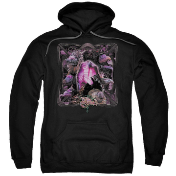 Black pullover hoodie with Dark Crystal Lust For Power graphic