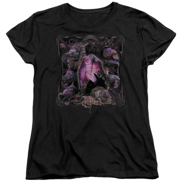 Black women's t-shirt with Dark Crystal Lust For Power graphic