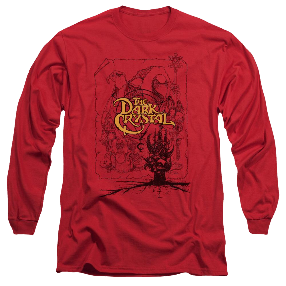 Dark Crystal Poster Lines - Men's Long Sleeve T-Shirt Men's Long Sleeve T-Shirt Dark Crystal