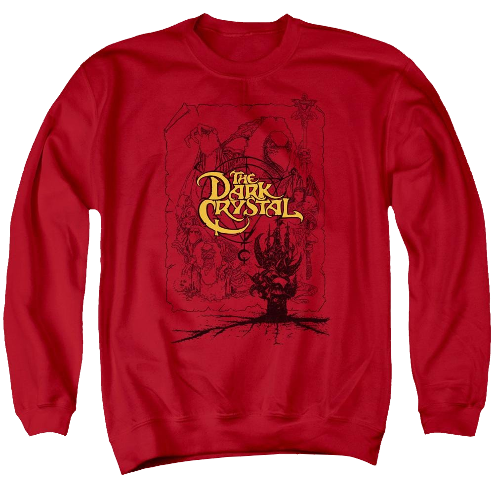 Dark Crystal Poster Lines - Men's Crewneck Sweatshirt Men's Crewneck Sweatshirt Dark Crystal