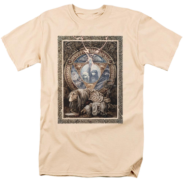 Cream men's regular fit t-shirt with Dark Crystal Ornate Poster graphic