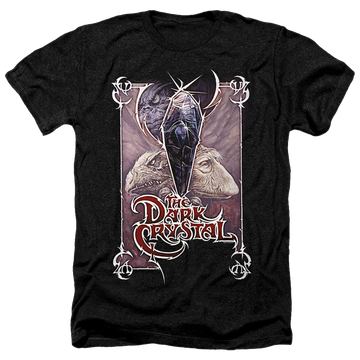 Charcoal men's heather t-shirt with Dark Crystal Wicked Poster graphic