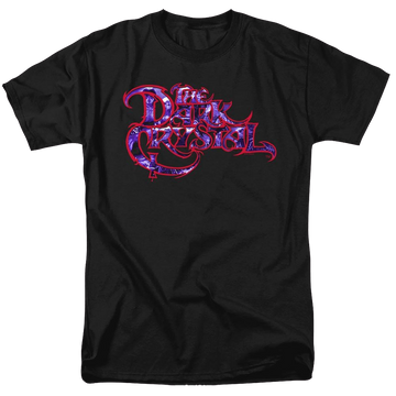 Black men's regular fit t-shirt with Dark Crystal Collage Logo graphic