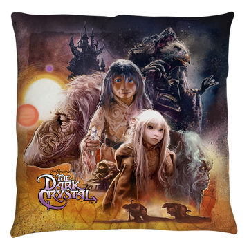 Dark Crystal Painted Poster throw pillow