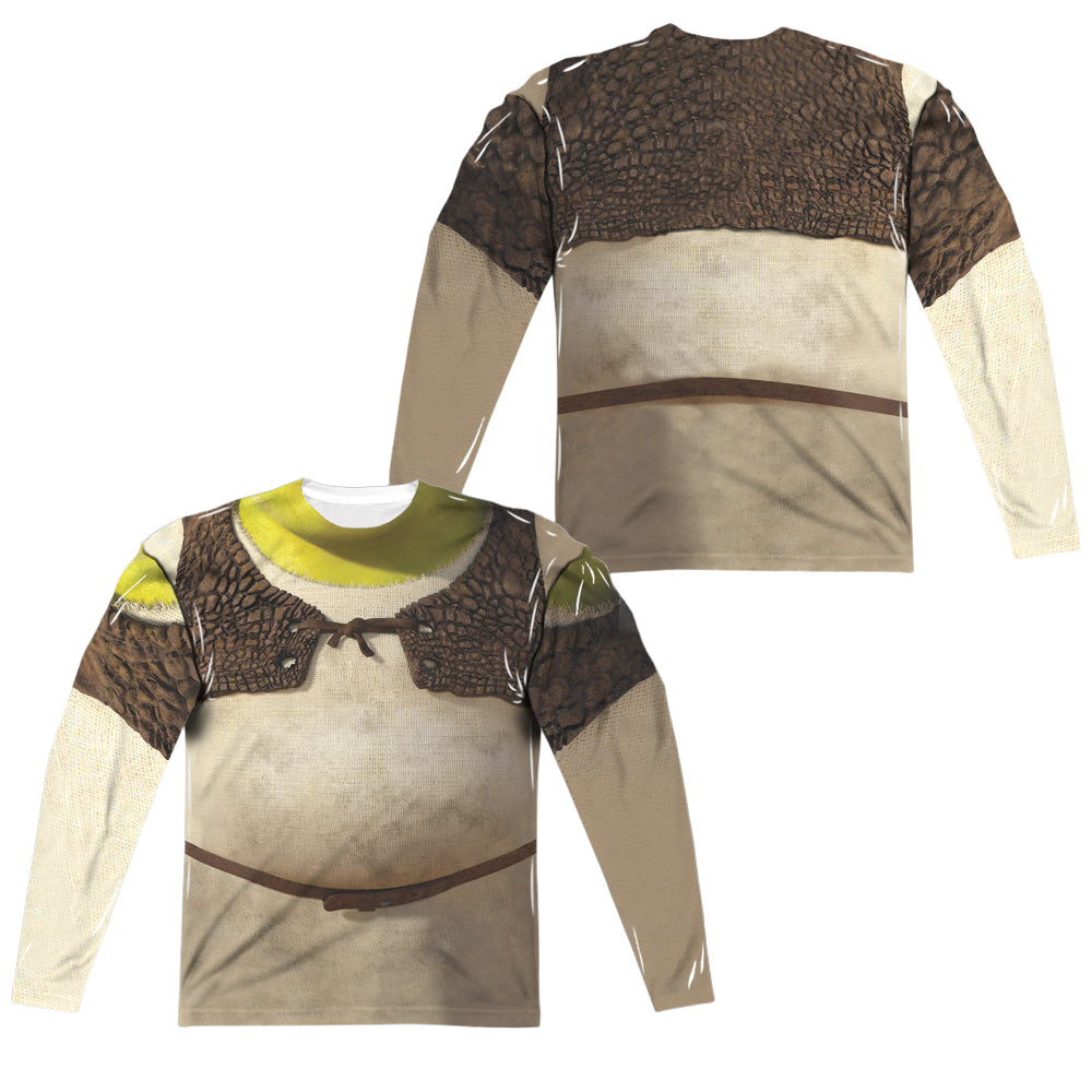 Shrek Costume (Front/Back Print) - Men's All-Over Print Long Sleeve Men's All-Over Print Long Sleeve Shrek