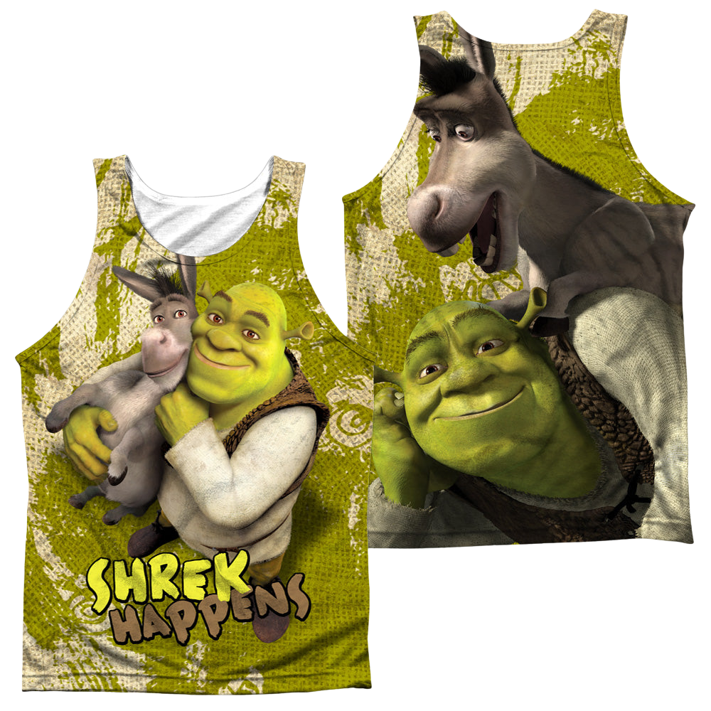 Shrek Best Friends (Front/Back Print) - Men's All Over Print Tank Top Men's All Over Print Tank Shrek