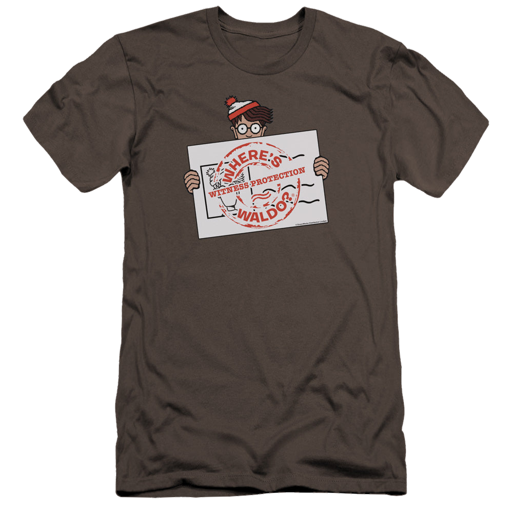 Where's Waldo Witness Protection - Men's Premium Slim Fit T-Shirt Men's Premium Slim Fit T-Shirt Where's Waldo