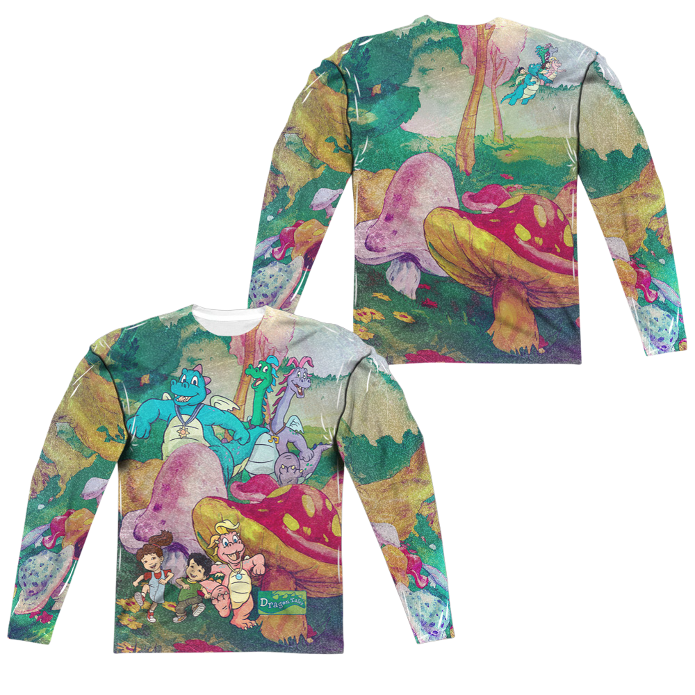 Dragon Tales Mushroom Meadow Men's All-Over Print T-Shirt Men's All-Over Print Long Sleeve Dragon Tales