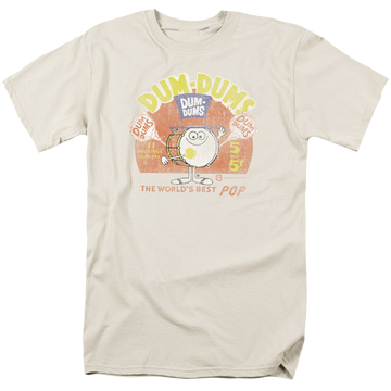 Cream men's regular fit t-shirt with Dum Dums Best Pop graphic