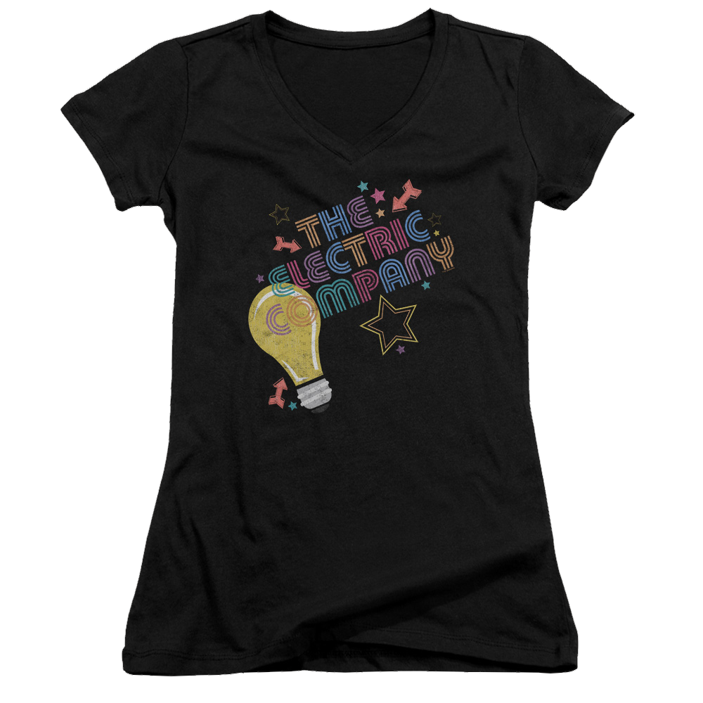 Electric Company Electric Light - Juniors V-Neck T-Shirt Juniors V-Neck T-Shirt Electric Company