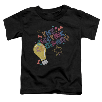Black toddler t-shirt with Electric Company Electric Light graphic