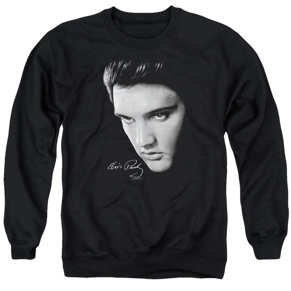 Elvis Presley Face - Men's Crewneck Sweatshirt Men's Crewneck Sweatshirt Elvis Presley
