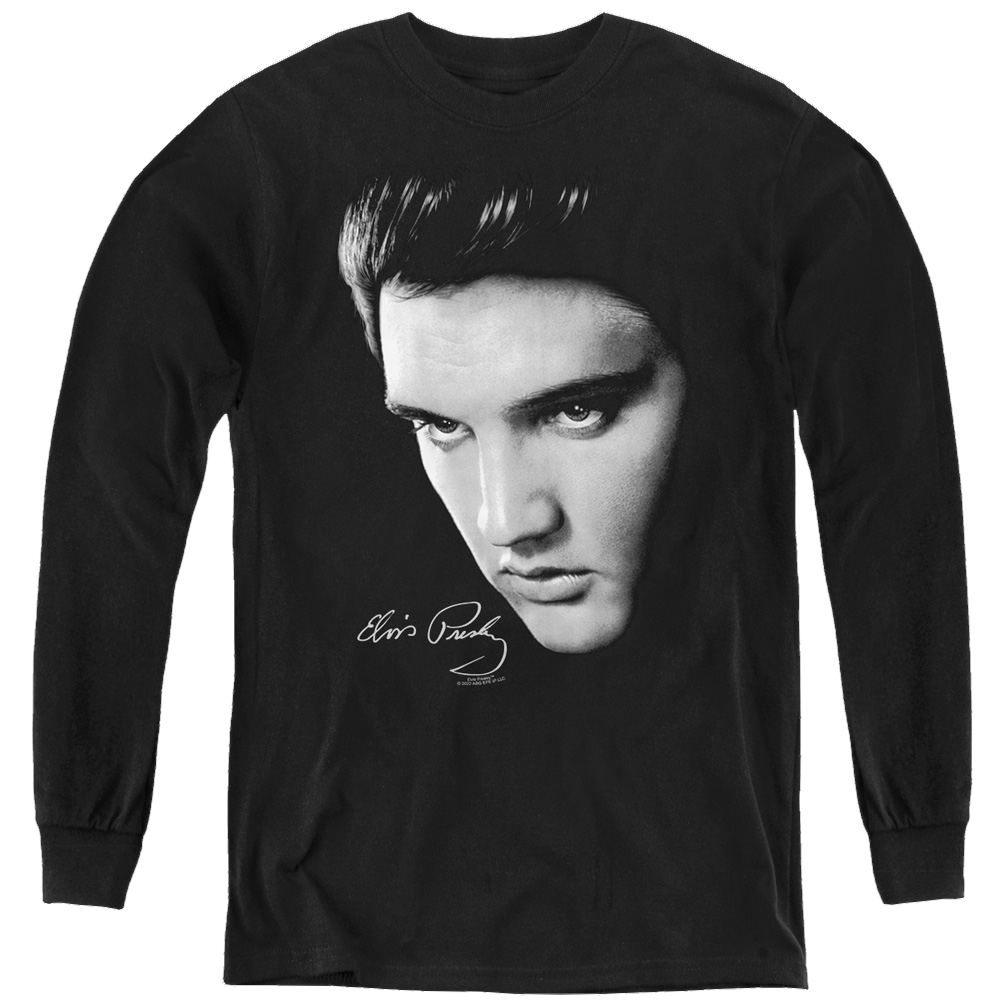 Elvis Presley Face - Youth Long Sleeve T-Shirt Youth Long Sleeve T-Shirt Elvis Presley