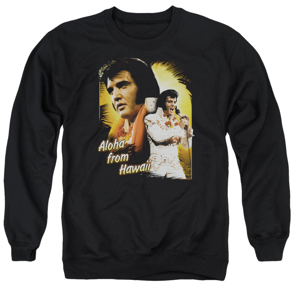 Elvis Presley Aloha - Men's Crewneck Sweatshirt Men's Crewneck Sweatshirt Elvis Presley