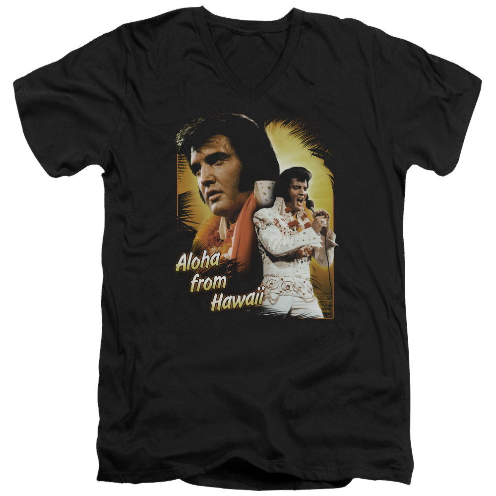 Elvis Presley Aloha - Men's V-Neck T-Shirt Men's V-Neck T-Shirt Elvis Presley