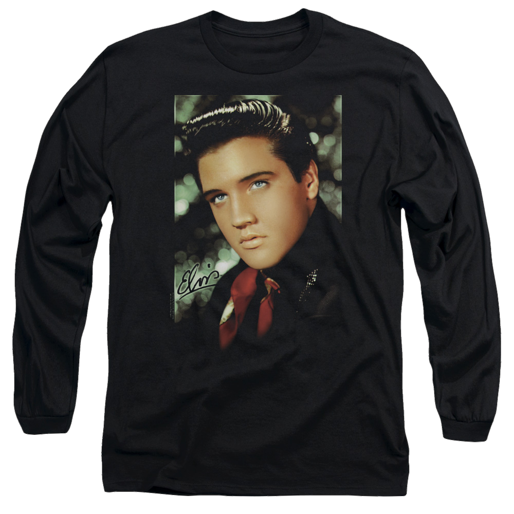 Elvis Presley Red Scarf - Men's Long Sleeve T-Shirt Men's Long Sleeve T-Shirt Elvis Presley