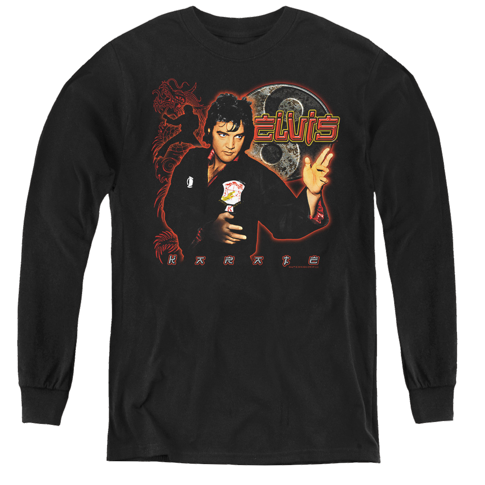 Elvis Presley Karate - Youth Long Sleeve T-Shirt Youth Long Sleeve T-Shirt Elvis Presley