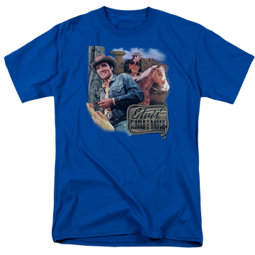Royal men's regular fit t-shirt with Elvis Presley Ranch graphic